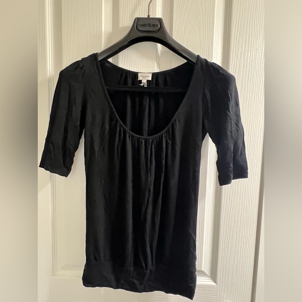 Dynamite Black Scoop Neck Bodysuit